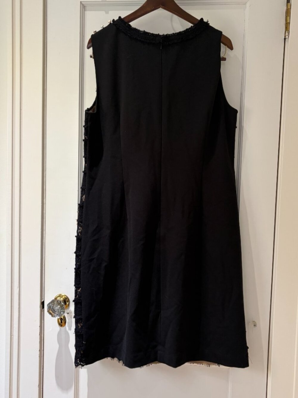 Talbots Black Lace Overlay Sheath Dress Size 16 - Picture 3 of 13